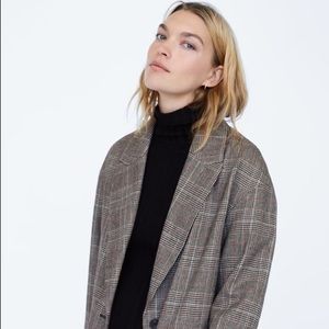 Oversized Zara Checked Blazer size XS